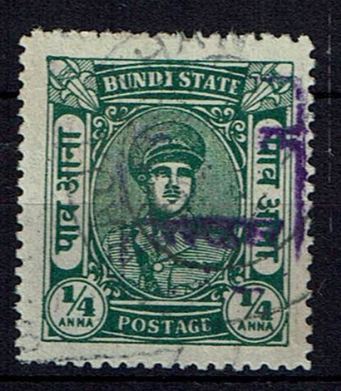 Image of Indian Feudatory States ~ Rajasthan SG 1B FU British Commonwealth Stamp